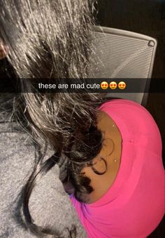 the back of a woman's head with text on it that reads, these are mad cute