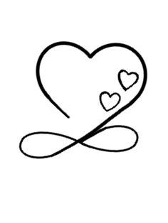 a heart with two hearts on it and an arrow in the shape of a cross