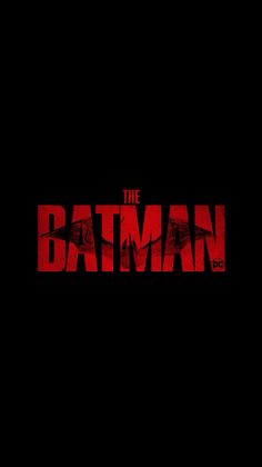 the batman logo is shown in red and black on a dark background with text that reads,