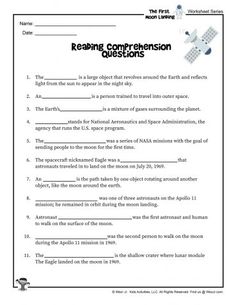 worksheet for reading the moon in english