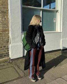 Track Pants Outfits, Tracksuit Outfits, Track Pants Outfit, Striped Wide Leg Trousers, Lucy Williams, Tracksuit Pants, Adidas Track Pants, Pant Trends, Outfit Formulas