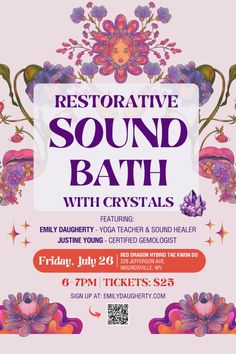 Sound Healing Quick Guide | FREE Download for Students & Sound Healers |  Emily Daugherty | I am a sound healer and yoga teacher.

I offer in-person Restorative Sound Baths and soon I get to team up with my friend, a gemologist, who will share her knowledge about the healing power of crystals.  

Are you interested in sound bathing or are you a sound healer?  Grab my Sound Healing Quick Guide-a free download you can share with friends and students.  

Click link to learn more! Frequency Chart, Walking Program, Free Sound, Power Of Crystals