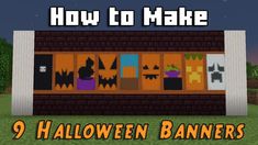 an image of a halloween banner with the words how to make 9 halloween banners on it