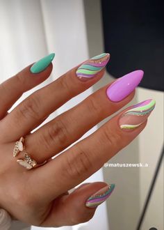 Nails Verano 2023, Funky Nail Art Designs, Nails Verano, Nail Art 2023, Wow Nails, Nails 2023, Spring Nail Art