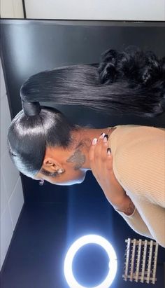 Styles Ponytail, Slicked Back Ponytail, Sleek Ponytail Hairstyles, Weave Ponytail, Black Ponytail Hairstyles, Braids Hairstyles Pictures