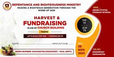 a flyer for harvest and fundraisers at the baptist church on november 23, 2012