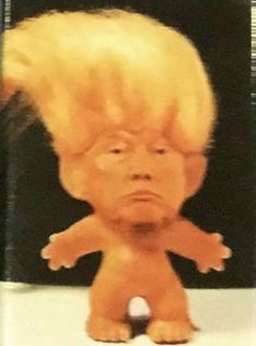 an image of a doll with blonde hair on it's head