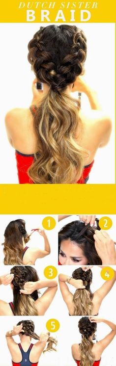 5 Easy Mermaid Hairstyles for Summer. Perfect for mermaiding in your genuine, real, swim-able mermaid tail from Fin Fun Mermaid. Easy Trendy Hairstyles, Messy Bun With Braid, Easy Hairstyles For School, Workout Hairstyles, Cute Braided Hairstyles, Mohawk Hairstyles, Long Hair Girl