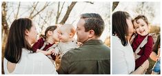 a man and woman are holding their baby girl