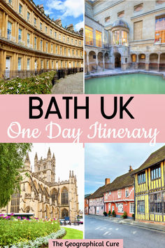 Pinterest pin for one day in Bath Day Trips From Bath England, Bath Things To Do, Bath Day Trip, Bath Abbey England, Roman Baths England, Uk Day Trips, Bath London England, Bath United Kingdom, Bath Europe