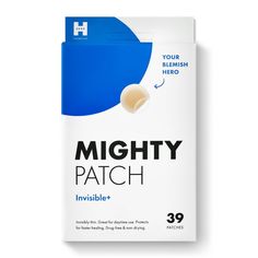 The daytime acne patch. Don’t let AM breakouts slow you down. The ultra-thin Mighty Patch Invisible+ is stealthier than the original (but just as strong) so you can use it during the day to improve the look of pimples fast. Clear, matte, and seamlessly tapered, it’s virtually undetectable on your skin. Made with the highest quality medical-grade hydrocolloid, Mighty Patch Invisible+ gently absorbs the gunk from your whitehead and protects your skin while it heals. Each box comes with 24 medium ( Mighty Patch, Blind Pimple, Forehead Acne, Pimples Under The Skin, Pimple Patches, Prevent Pimples, Birthday Wishlist, Simple Skincare, Christmas Wishes