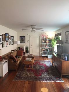 the living room is clean and ready for us to use in its new owner's home