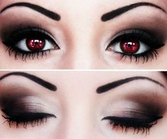 Twilight's Bella-style contacts and makeup. Love this. Makeup Asian, Eyeshadow For Brown Eyes, Makijaż Smokey Eye, Long Lashes, Olivia Palermo, Eye Make, Prom Makeup, Love Makeup, Gigi Hadid