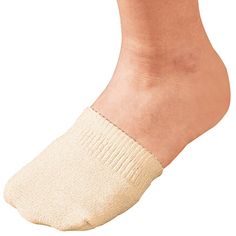 These cozy toe half socks keep your toes dry and comfortable while leaving your heels free. Gentle, non-binding elastic hugs the forefoot, preventing them from slipping off during wear. Pair them with slingback or backless shoes for discreet comfort all day or all night, or slip them on at home to keep toes warm without enclosing feet. Value-priced pack includes 2 pairs of half toe socks in natural color. One size fits most (women’s sizes 5–10 1/2). Women's socks made with 75% cotton/25% nylon. Comfortable Soft No-show Socks, Comfortable Soft Beige Socks, Soft Comfortable Beige Socks, Comfortable Lightweight No-show Socks, Beige Non-slip Socks, Comfortable Slip-resistant Socks, Comfortable Socks With Arch Support, Slip-resistant Lightweight Comfortable Socks, Lightweight Slip-resistant Comfortable Socks