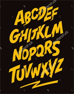 the upper and lower letters are yellow with black background