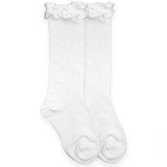 Brand New With Tags. Jeffries Socks Ruffle Knee Highs In White. Size: Xs (Shoe Size: 6-11). One Pair. Shoes Mary Janes, Girls Knee High Socks, Woven Headband, School Uniform Outfits, Ruffled Socks, Girls Fun, Knee Highs, Girls Uniforms, Cute Boots