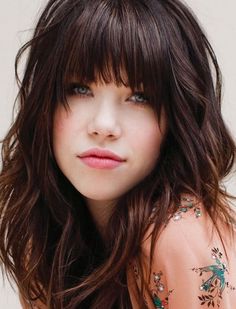 40 Bangs Hairstyles You Need to Try Ideas 25 Medium Haircuts With Bangs, Square Face Hairstyles, Carly Rae Jepsen, Bangs With Medium Hair, Medium Hairstyles, How To Style Bangs, Long Hair With Bangs, Curly Bob Hairstyles, Haircuts With Bangs