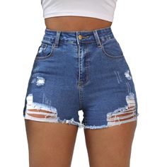 PRICES MAY VARY. Button closure 65%Cotton/32%Polyester/3%Spandex. Shorts for women casual summer, fashion cute cut 。lightweight stretchy denim fabric,super comfy to wear in the hot summeroff shorts,zipper fly, without pockets, button closure. Fashion Ripped Hole Look,Slim Fit and Cute,You Can Wear Woman Denim Shorts to club, School, Outdoor,Dating, etc .Perfert For Summer Daily Wear Sizes:S(waist:26.77",hip:33.85"),M(waist:28.34",hip:35.43"),L(waist:29.92",hip:37.00" ),XL (waist:31.49",hip:38.58 Jean Short Shorts, Outdoor Date, Ripped Jean Shorts, Cute Cuts, Spandex Shorts, Shorts For Women, Denim Shorts Women, Denim Fabric, Casual Jeans