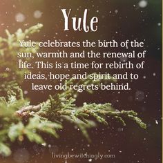 a pine tree with the words yule written on it