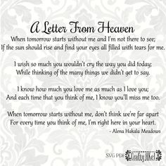 a letter from heaven written in black and white