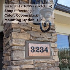 Copper House Numbers Sign - Natuross Address Sign Post, Front Door Numbers, Door Number Sign, Copper Artwork, Copper House, Sign For Front Door, Number Signs, House Number Plaque, Door Entrance