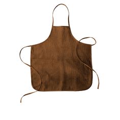 a brown apron on a white background