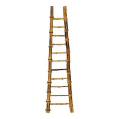 a ladder made out of bamboo sticks on a white background