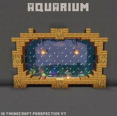 an aquarium is shown in the middle of a video game screen with lights on it