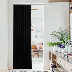 NICETOWN Blackout Door Curtains for Doorway Privacy, Accordion Closet Curtains for Door, Thermal Insulated Temporary Door Cover Room Divider Curtain, 1 Panel, Grey The door curtain is an elegant and durable folding door curtain that is designed with multiple features to enhance its functionality, design, and care. One unique feature of this closet door curtain is its accordion-style pleated folds, which give it a neat pinch pleat look. This door curtain exudes elegance and sophistication, making Curtains Doorway Entrance, Hallway Curtain Ideas, Curtain Closet Door, Curtains For Doorways, Curtain Closet, Temporary Door, Curtains For Closet Doors, Functionality Design, Curtains For Bathroom