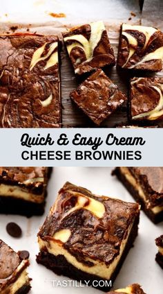 These Cheesecake Brownies are a unique blend of sweet, rich, fudgy brownies, and tangy, smooth cream cheese swirls. A perfect match and quick to prepare. Impress your friends and family with such a luxurious dessert. Easy Cream Cheese Brownies, Cheese Swirls, Cream Cheese Swirl Brownies, Cheesecake Brownie, Brownie Cheesecake