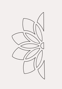 a black and white drawing of a flower