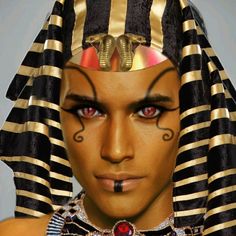 Male Egyptian Makeup, Pharoah Makeup Men, Pharaoh Makeup, Christmas In Egypt, Egyptian Make Up, Egypt Costume, Ancient Civilisation