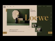 the website design for loewe