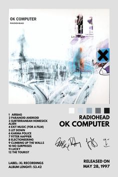 an advertisement for radiohead's ok computer