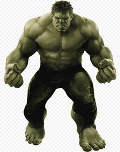 an image of the incredible hulk man from avengers comics, standing in front of a white background