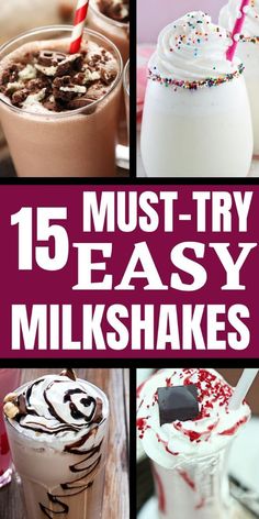 Want to make easy milkshakes? Don't worry you're in the right place. I like easy milkshakes and these are  milkshakes you'll like. If you'll like to make milkshakes then this pin is for you so don't hesitate and check them out. #easymilkshakes #easymilkshake Ice Cream Recipes Machine, Easy Ice Cream Recipe, Boozy Desserts