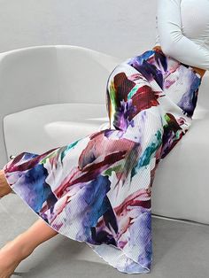 Women's Elegant Tie Dye Pleated Fish Tail Skirt Multicolor Casual   Knitted Fabric Tie Dye,All Over Print A Line Non-Stretch  Women Clothing, size features are:Bust: ,Length: ,Sleeve Length: Tela, Cropped Camisole, Fish Tail, Drop Shoulder Sweaters, Elegant Dresses Long, Black Party, Long Sleeve Bodycon Dress, Kids Sleepwear, Long Sleeve Bodycon