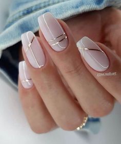 Neutral Nail Designs, Milky Nails, Pretty Nail Art Designs, Pretty Nail Art, Beautiful Nail Designs, Bridal Nails, Elegant Nails