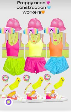 an ad for the construction worker's clothing line, with different colors and sizes