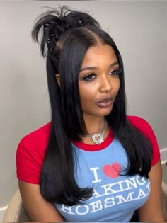 90s Hairstyles Lace Wig, Y2k Ponytail Hairstyles For Black Women, Y2k Lace Front Hairstyles, Y2k Wig Hairstyles Black Women, Y2k Hairstyles Lace Wig, Black Hair Updo Hairstyles, Weave Ponytail Hairstyles, 90s Hairstyles