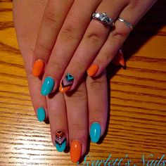 Western Style Nails, Shellac Nails Summer, Indian Nails, Country Glam, Aztec Nails