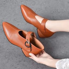 Category:Heels,Pumps; Upper Materials:PU; Embellishment:Buckle; Season:Spring,Spring   Fall; Heel Type:Chunky Heel; Gender:Women's; Toe Shape:Pointed Toe; Style:Fashion,Casual,Vintage; Heel Height(inch):1-2; Outsole Materials:Rubber; Occasion:Party,Daily; Closure Type:Loafer; Pattern:Cut-out; Listing Date:09/01/2023; Production mode:External procurement; 2024 Trends:Plus Size; Size chart date source:Provided by Supplier. Fall Heel, White Flat Shoes, Plus Size Party, Heels Online, 2023 Trends, Canvas Shoes Women, 2024 Trends, Women's Heels, Heels Pumps