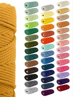 various colors of twine and spools of thread