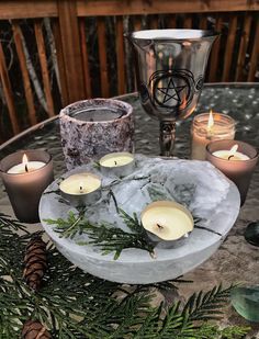 Winter Equinox, Samhain Ritual, Pagan Christmas, Ice Candle, Happy Winter Solstice, Witchcraft Altar, Witch Tips