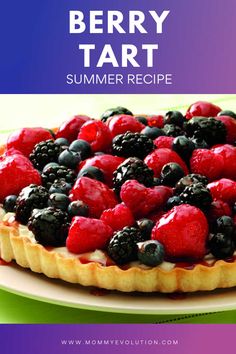 Berry Tart Recipe, Apple Pie Bites, Creamy Yogurt, Berry Tart, Cream Pie Recipes, Cakes Recipes, Tart Recipe, Sweet Treats Recipes