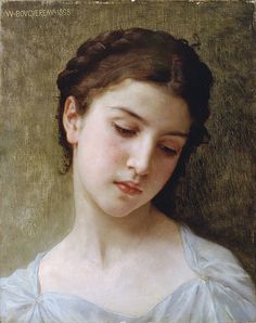 a painting of a woman with her eyes closed