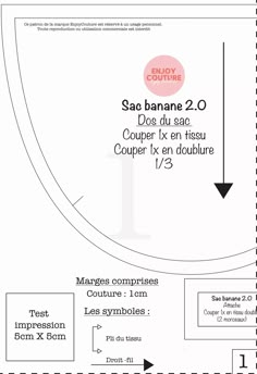 a diagram showing how to use the instructions for sewing