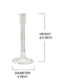 the height of a glass candle holder