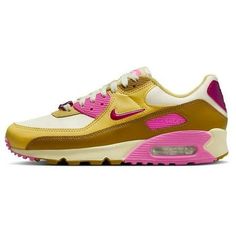 Women's Nike Air Max 90 SE Coconut Milk/Playful Pink Size: 7.5.  Color: Brown.  Gender: female.  Age Group: adult. Nike Air Max 90 Se, Canvas Slip On Shoes, Comfortable Walking Shoes, Air Max Thea, Nike Air Max Thea, Nike Air Max For Women, Mens Nike Air, Balance Shoes, Pink Brand