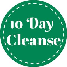 a green circle with the words 10 day cleanse